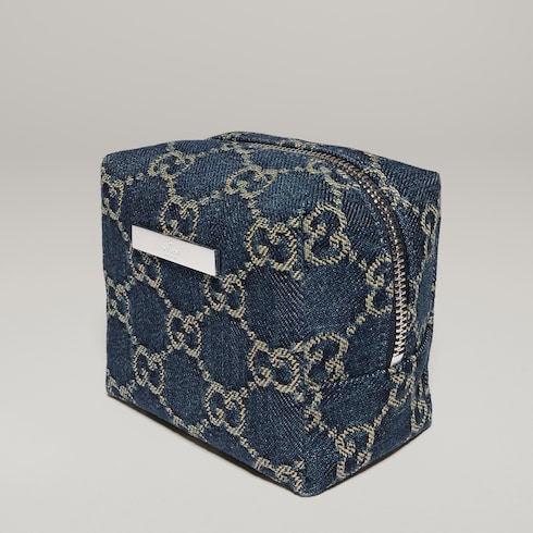 Small cosmetic case with Gucci plaque