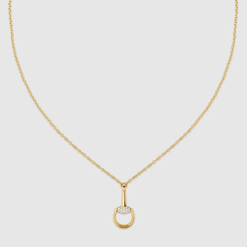 ホースビット〕18K ダイヤモンド ネックレス ・18K イエローゴールド