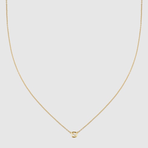 Gucci Interlocking 18k pendant necklace in 18k yellow gold | GUCCI® US