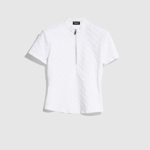 GG jersey jacquard T-shirt in white | GUCCI® US
