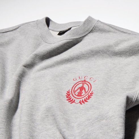 Sweat-shirt en jersey de coton mélangé