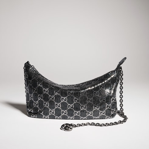 Metallische Abendtasche mit Charm