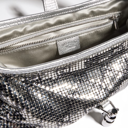 Jackie Slim metallic evening bag