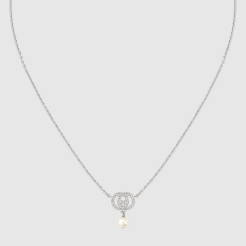 GUCCI クリスタル & パール ネックレス
