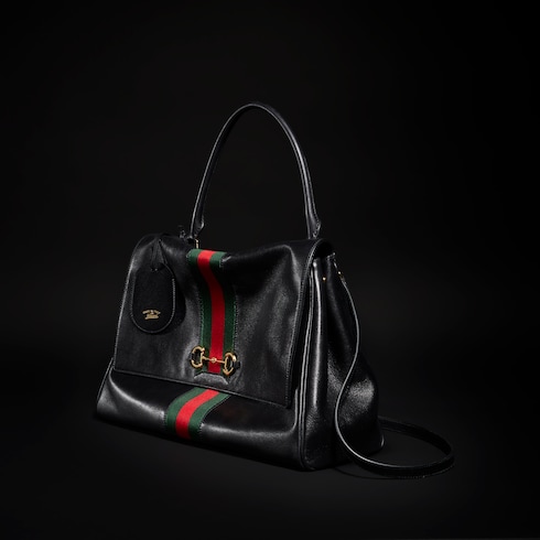Gucci Horsebit Web大号手提包