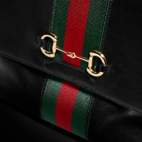 Gucci Horsebit Web大号手提包