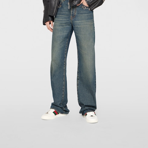 Tenis Gucci Ace con tribanda Web para hombre