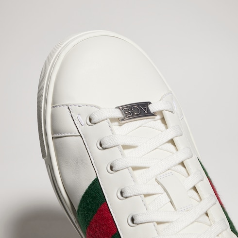 Tenis Gucci Ace con tribanda Web para hombre