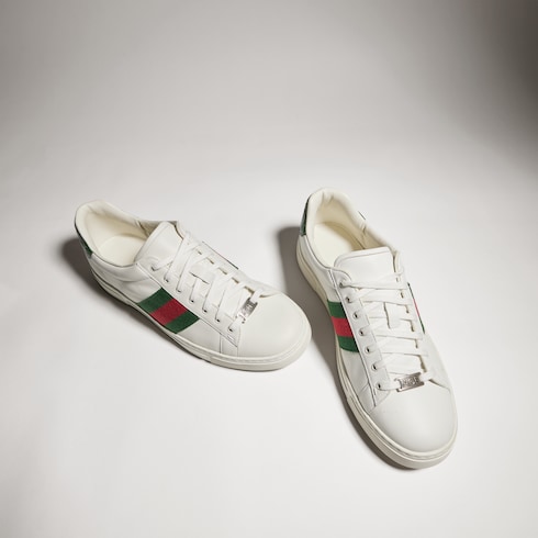 Tenis Gucci Ace con tribanda Web para hombre