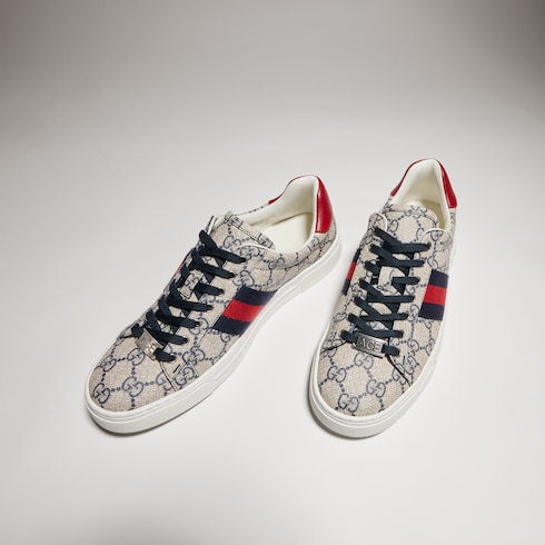 Tenis Gucci Ace con tribanda Web para mujer