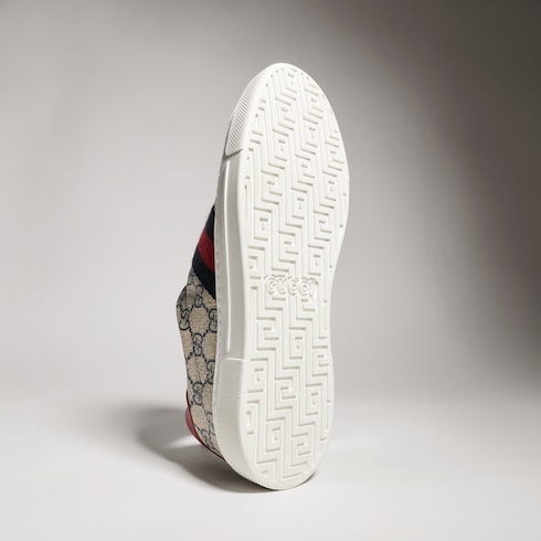 Zapatilla Gucci Ace con tribanda Web de mujer