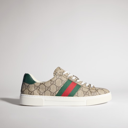 Zapatilla Gucci Ace con tribanda Web de mujer