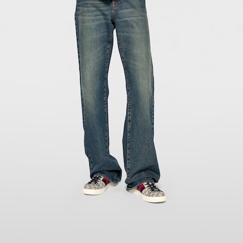 Tenis Gucci Ace con tribanda Web para hombre