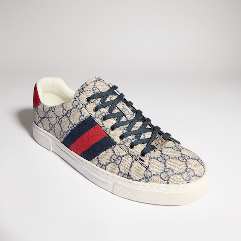 Tenis Gucci Ace con tribanda Web para hombre