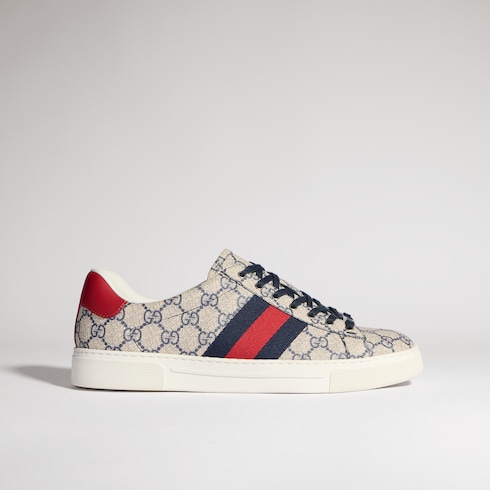 Tenis Gucci Ace con tribanda Web para hombre