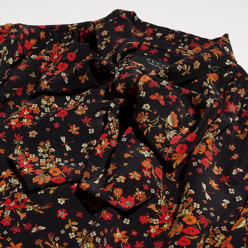 Camisa de seda estampada