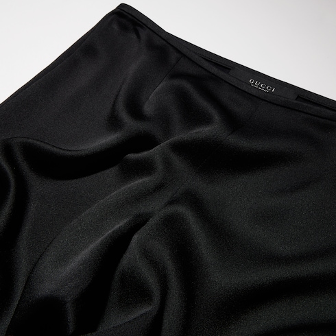 Crêpe satin pants in black | GUCCI® US