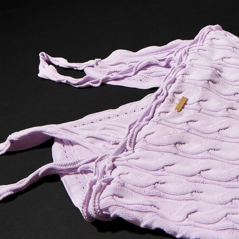 Braided cotton blend top