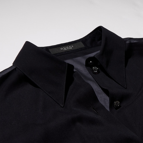 Camicia in chiffon di seta stretch