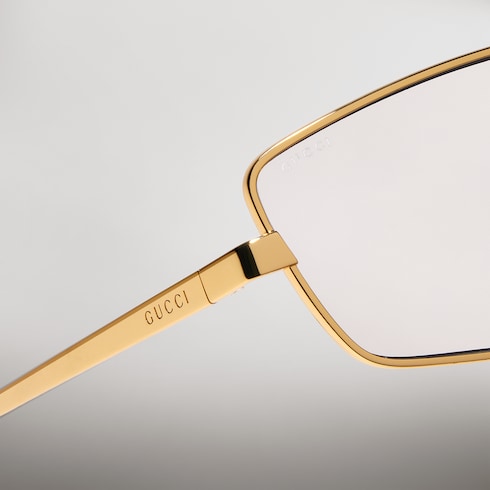 Rectangular frame sunglasses