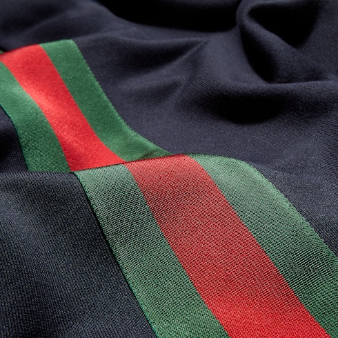 ウェブ ストライプ付き シルクコットン スポーツウェア パンツ