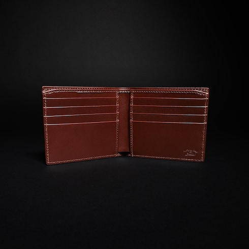 Lira bi-fold wallet en dark brown python leather | GUCCI® ES