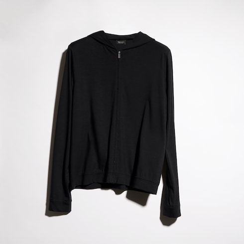 Soft rayon jersey zip jacket