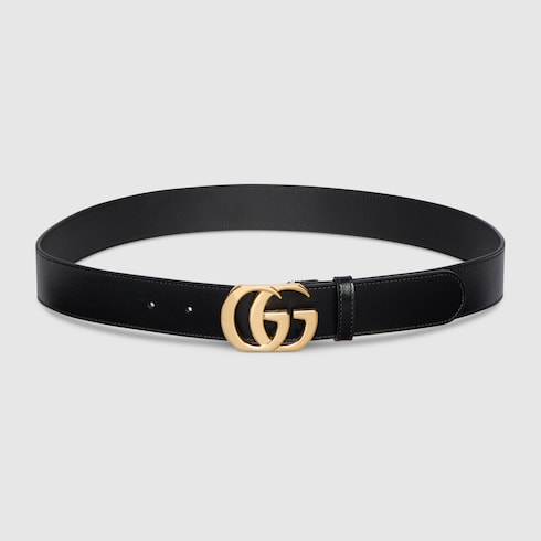 GUCCI ベルト Cut GG Marmont belt in black leather | GUCCI® US