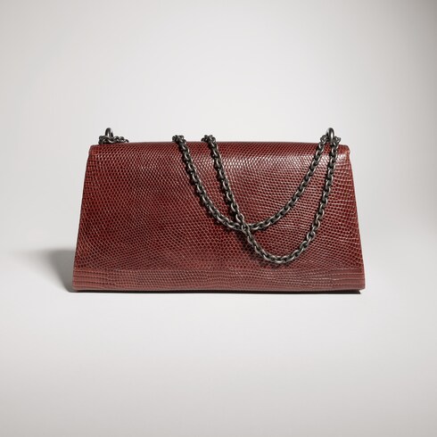 Mittelgroße Dionysus Schultertasche aus Eidechsenleder