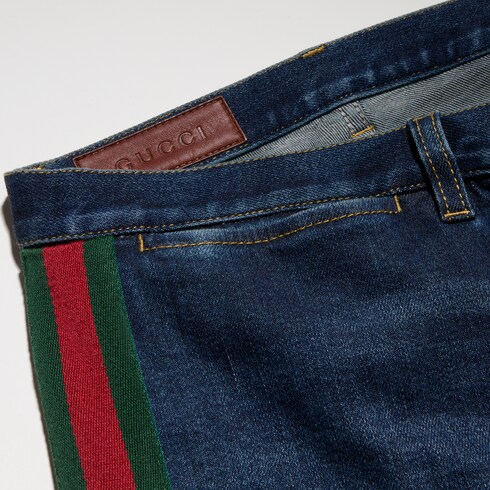 Hose aus Baumwolldenim mit Web