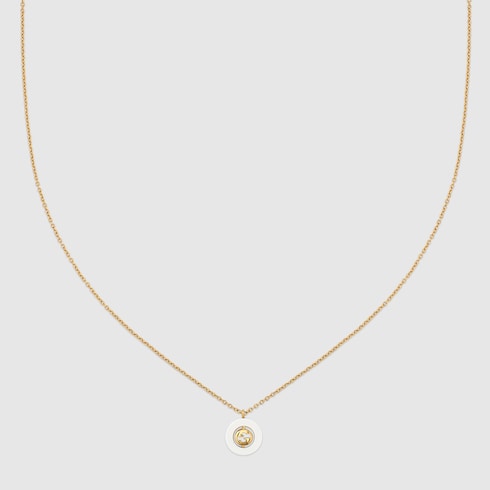 〔グッチ インターロッキング〕18K ペンダント ネックレス