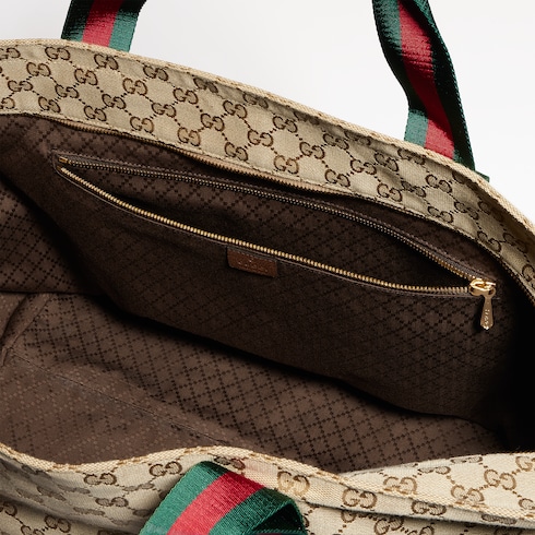 Borsa shopping con motivo GG misura media