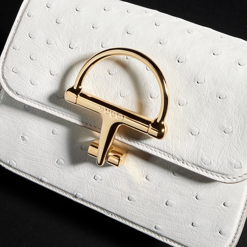 Gucci Siena ostrich small top handle bag