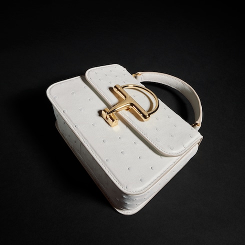 Gucci Siena ostrich small top handle bag