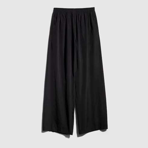 Cotton acetate faille pants in black | GUCCI® US