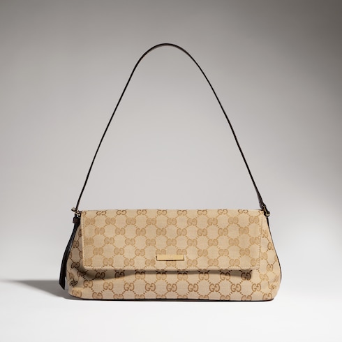 حقيبة كتف متوسطة الحجم مع لوحة Gucci