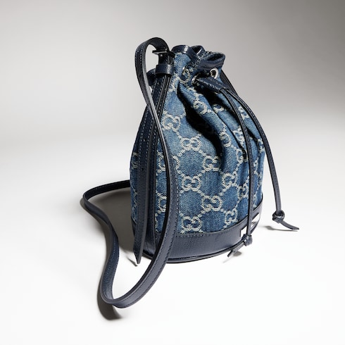 Mini sac seau avec plaque Gucci