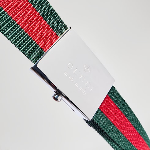 Web belt with rectangular buckle
