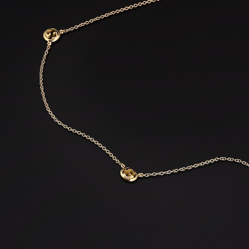 Collana con pendente Gucci Interlocking 18 carati