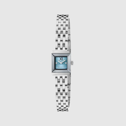 GUCCI Gフレーム スクエア ベゼルダイヤ 腕時計 858416_I16F0_8605_001_100_0000