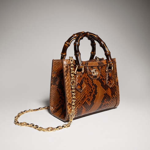 Gucci Diana python small tote bag