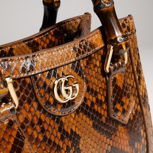 Gucci Diana python small tote bag