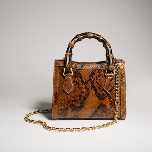 Gucci Diana python small tote bag