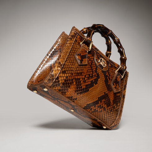 Gucci Diana python small tote bag