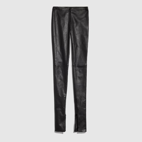 Light stretch leather skinny pants in black | GUCCI® ZA