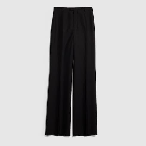 Linen blend pants in black | GUCCI® US