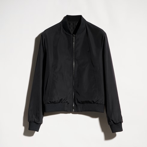 Veste zippée réversible en soie faille légère