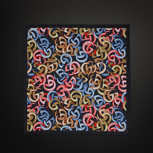 Pañuelo de bolsillo de seda estampado