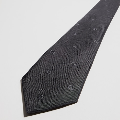 Cravate en jacquard de soie Double G