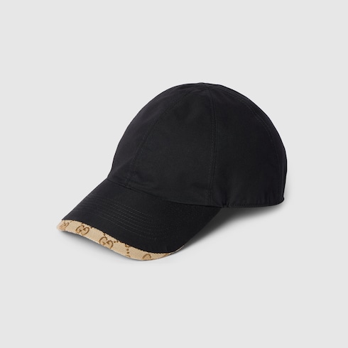 コットンキャンバス ベースボールキャップ ・黑色 | GUCCI公式